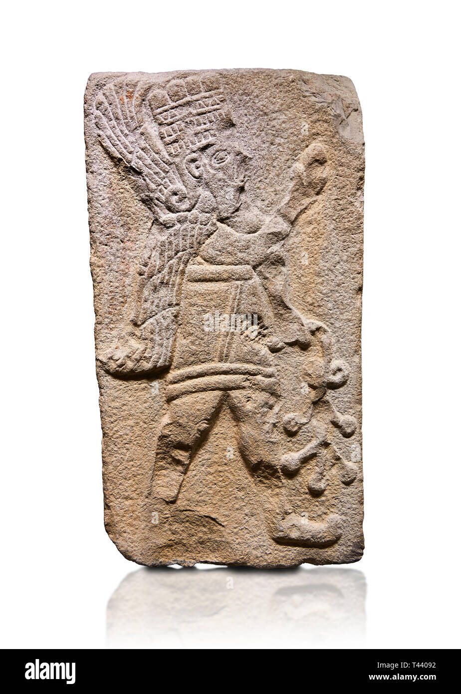 Aslantepe Hittita scolpita in rilievo orthostat pannello di pietra. Calcare, Aslantepe Malatya, 1200-700 A.C. Anatolica Civilisations Museum, Ankara, Turchia. W Foto Stock