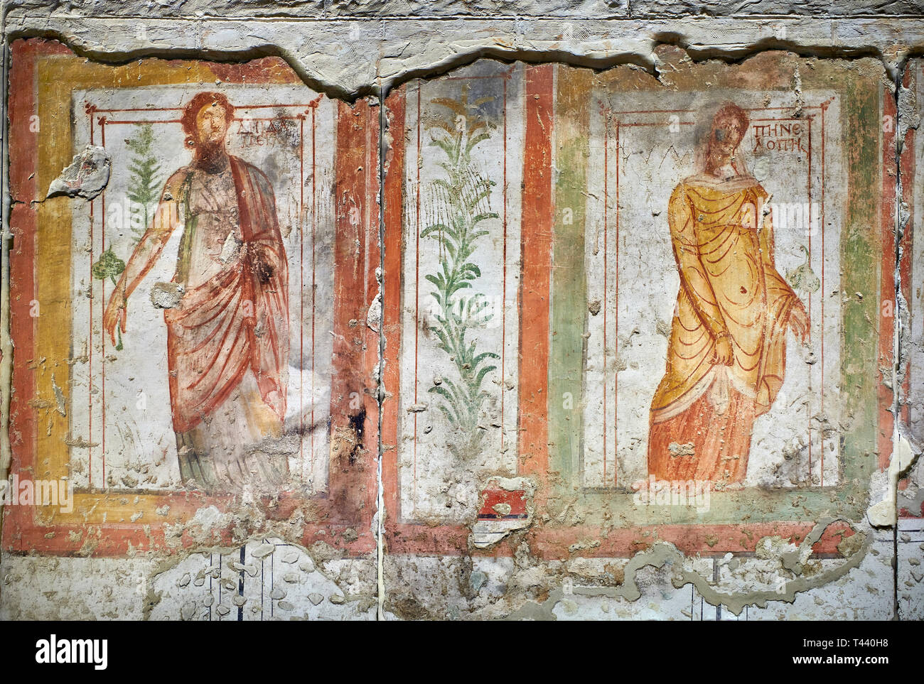 Affresco romano da Zeugma. 2a - III secolo D.C. Zeugma Museo del Mosaico, Gaziantep, Turchia. Foto Stock