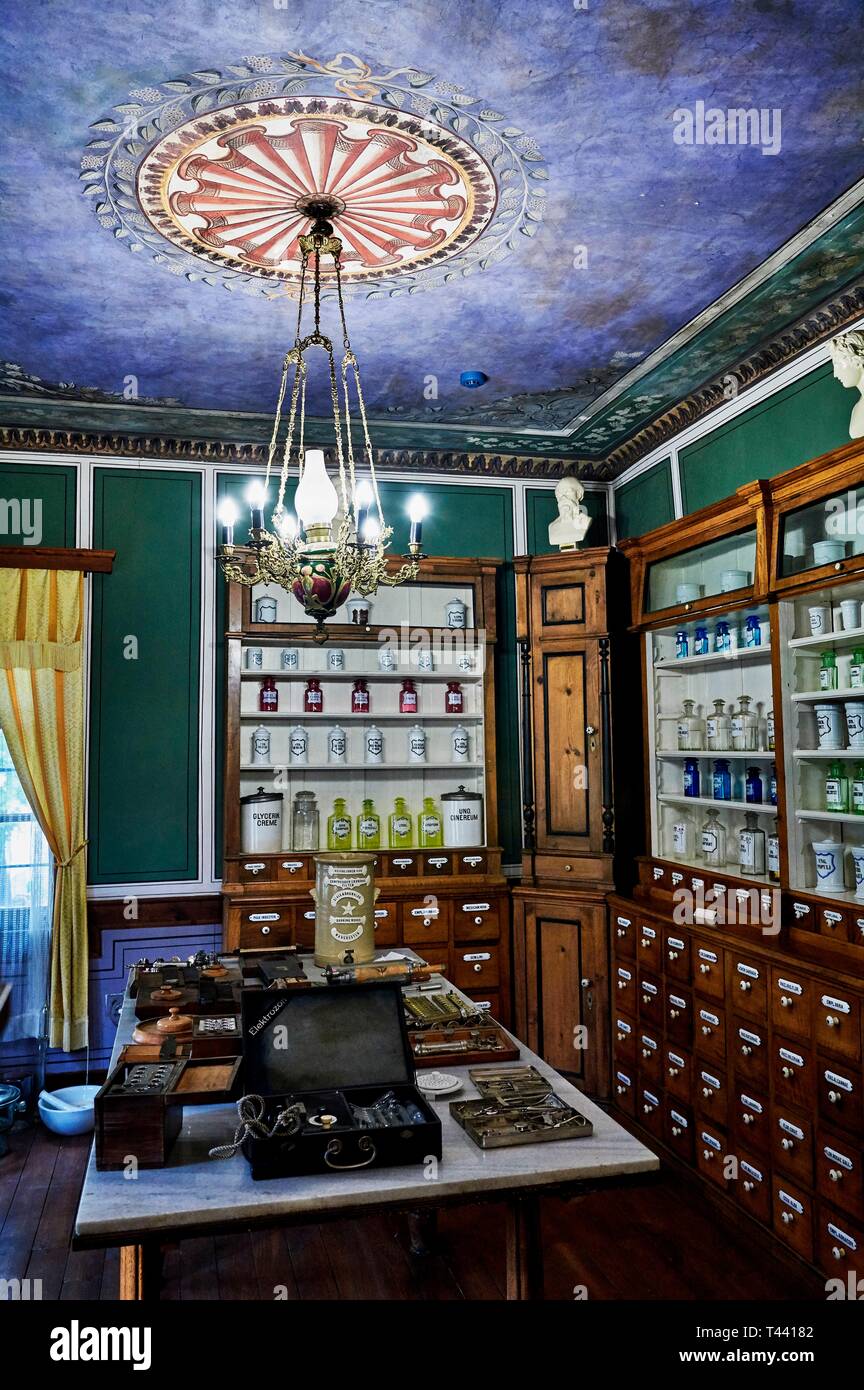La vecchia farmacia "Ippocrate" di Plovdiv, Bulgaria Foto Stock