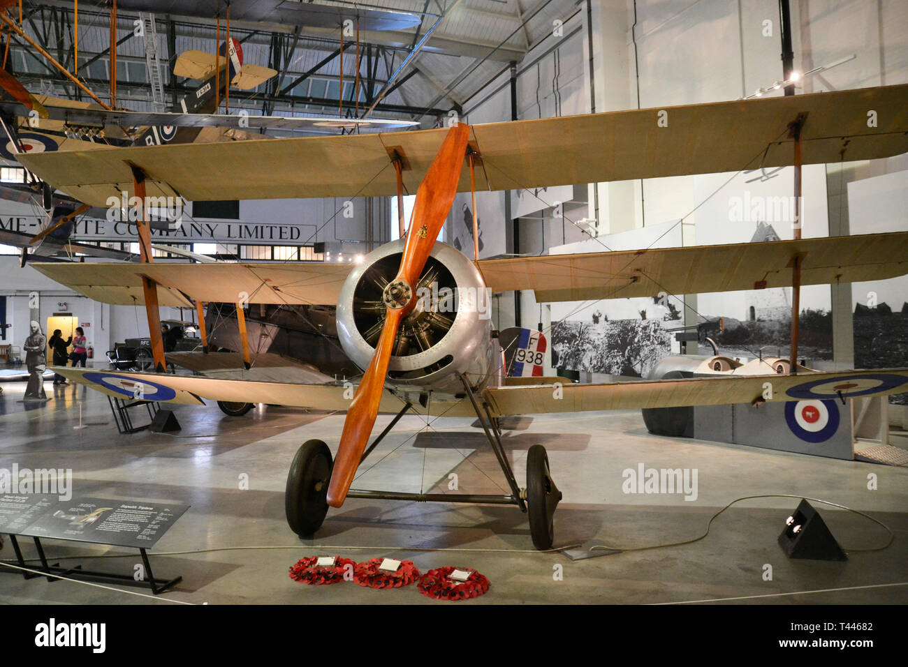 Sopwith triplano da WWI, presso il RAF Museum di Londra, Regno Unito. 1916-1918 Foto Stock