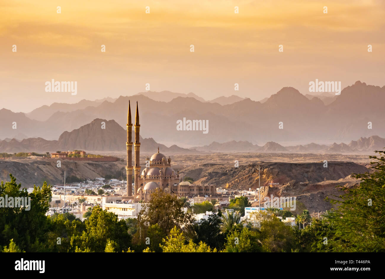 Panorama od città vecchia , montagne di Sharm El Sheikh. L'Egitto. Foto Stock