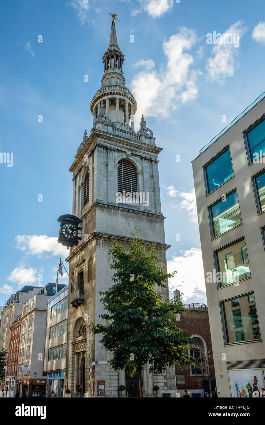 St Mary-le-Bow Chiesa, Cheapside, Londra Foto Stock