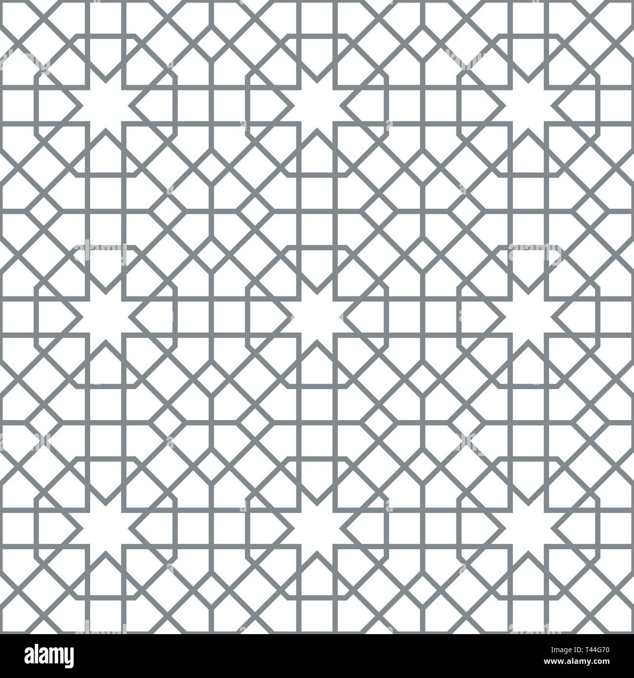 Sfondo con seamless pattern in stile islamico. Orientale ornamento geometrico. Arabo seamless pattern. Illustrazione Vettoriale