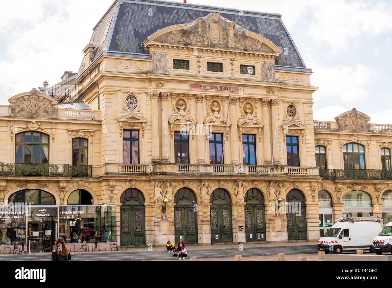 Cherbourg-Octeville, Francia - 21 agosto 2018: Il teatro italiano nel centro di Cherbourg. Normandia Francia Foto Stock