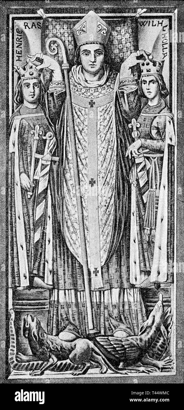 Siegfried III von Eppstein arcivescovo di Magonza memorial nella cattedrale di Magonza e Chiesa cattolica Foto Stock