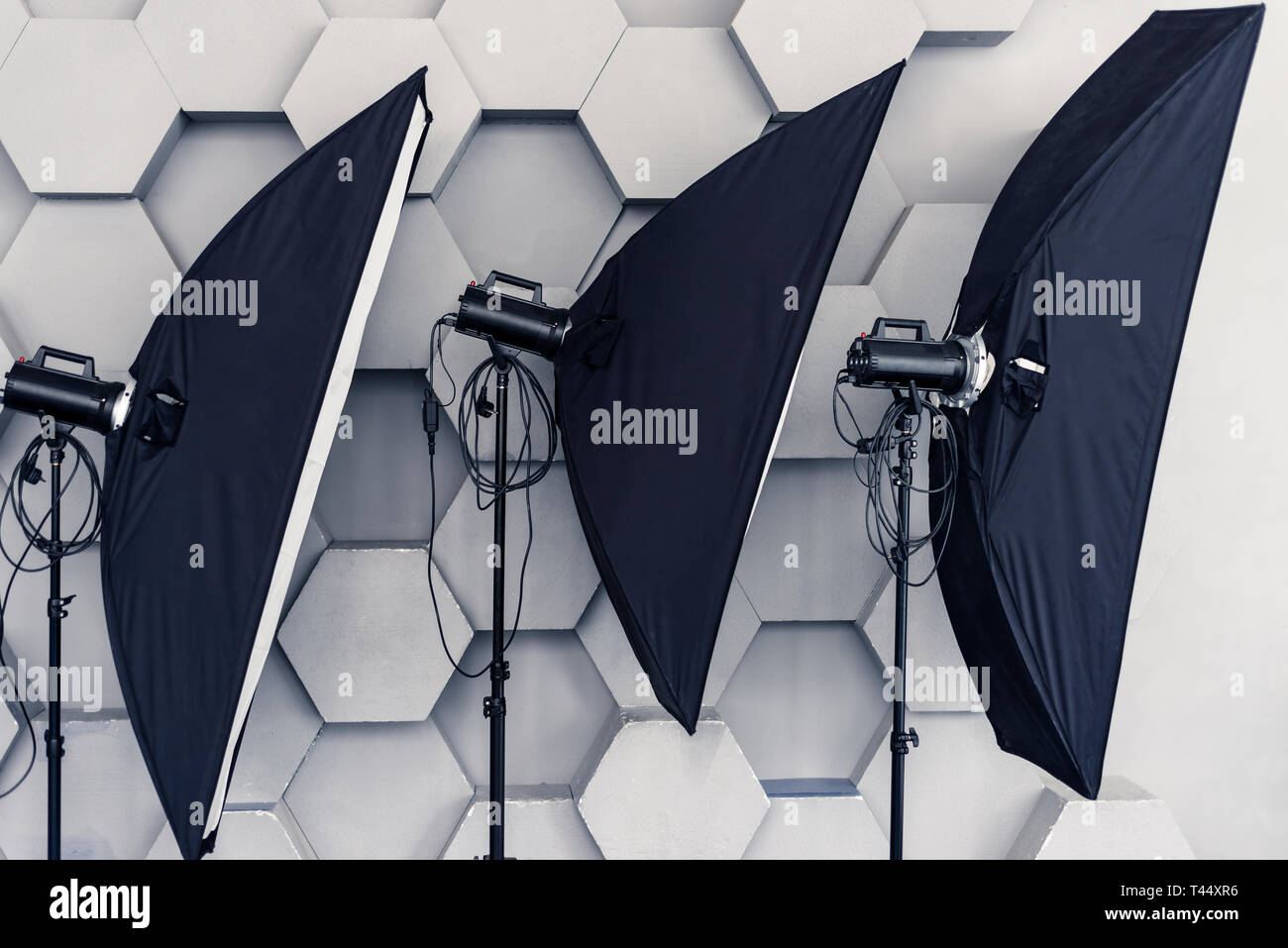 Studio di attrezzature fotografiche striscia di illuminazione Foto Stock