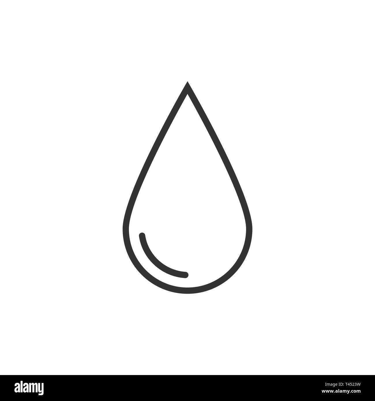 Water drop icona. Illustrazione Vettoriale, design piatto. Illustrazione Vettoriale