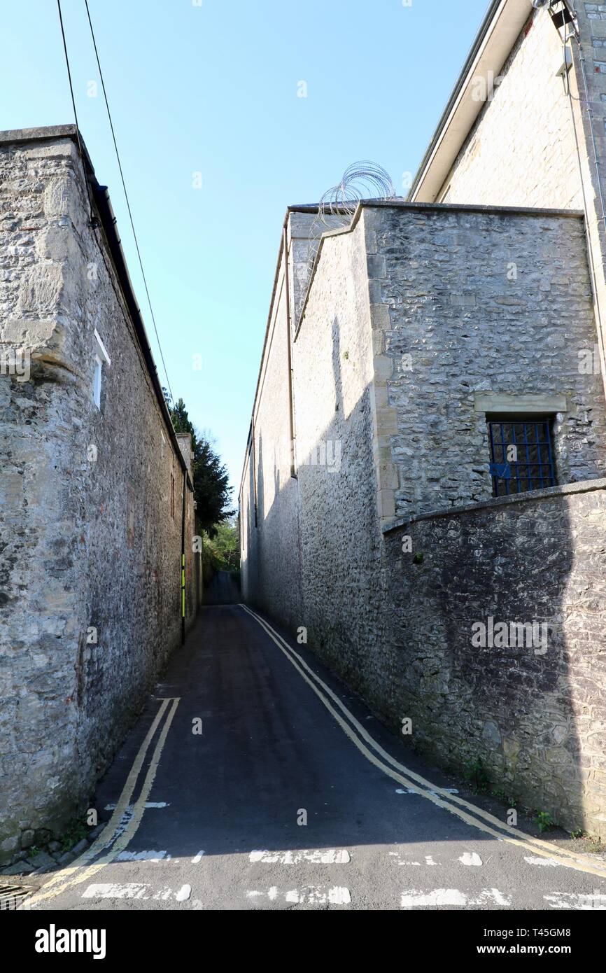 Shepton Mallet prigione da Frithfield lane Foto Stock