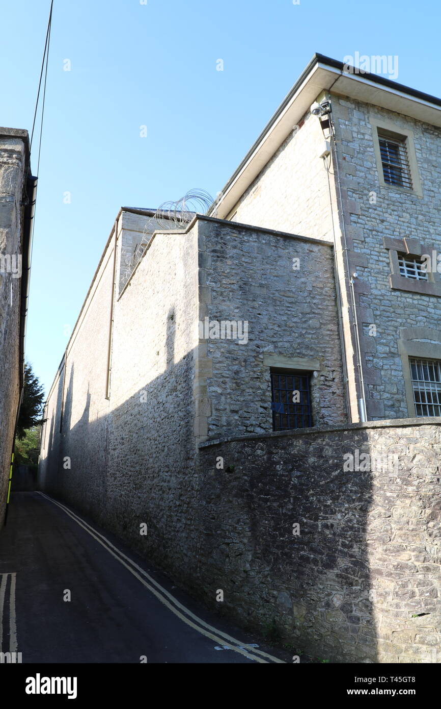 Shepton Mallet prigione da Frithfield lne Foto Stock