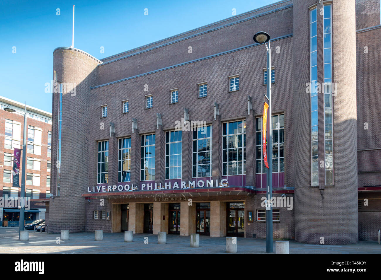 Liverpool, Merseyside, Regno Unito - 25 Febbraio 2019: Liverpool Philharmonic Hall su Hope Street in Liverpool su una soleggiata giornata invernale Foto Stock