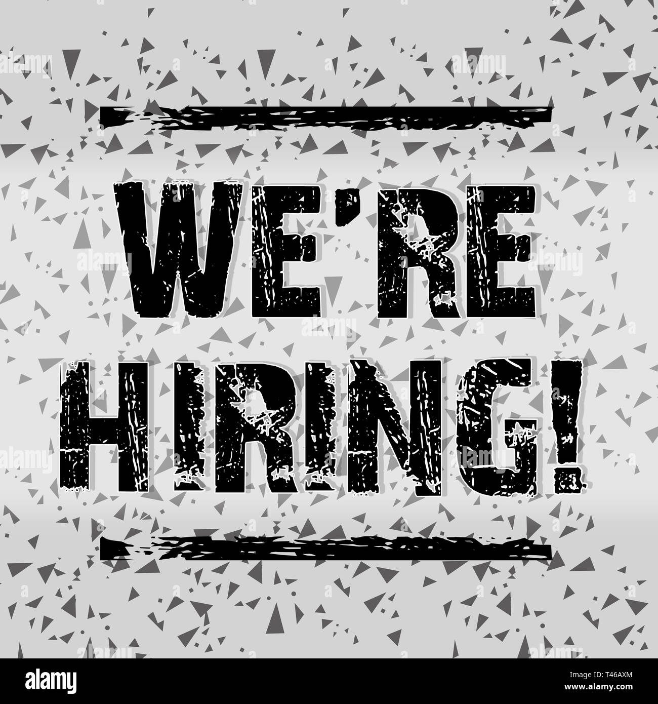 La grafia la scrittura di testo abbiamo ri affitto. Foto concettuale recentemente assumere qualcuno o pagare qualcuno per fare lavoro particolare grigio senza giunture confetti o torta di minuscoli Foto Stock