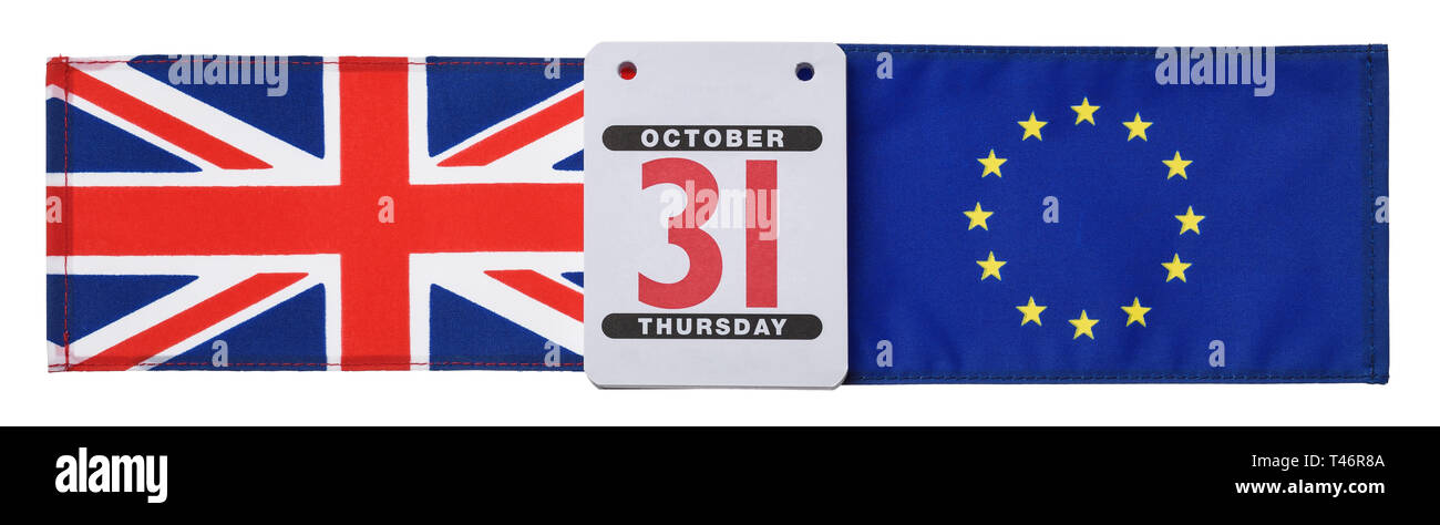 Giovedì 31 Ottobre 2019 è la data di revisione per il Regno Unito per lasciare la UE come parte di Brexit Foto Stock