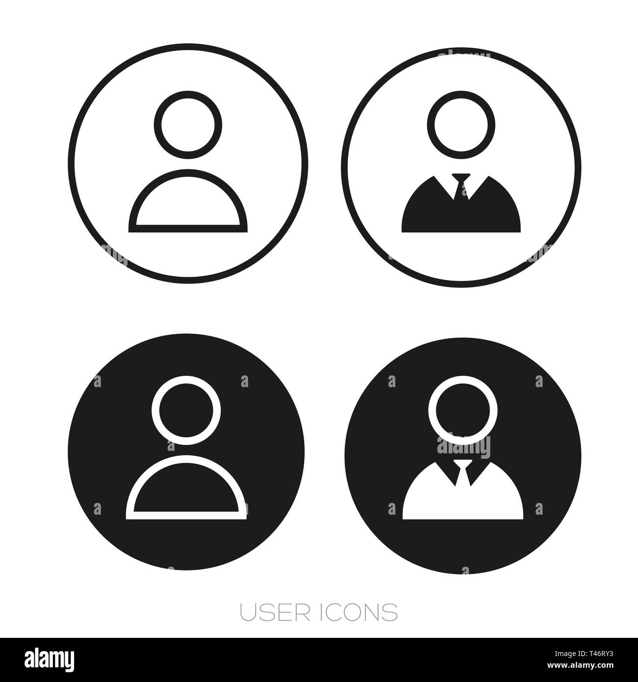 Insieme dell'icona di utente Illustrazione Vettoriale