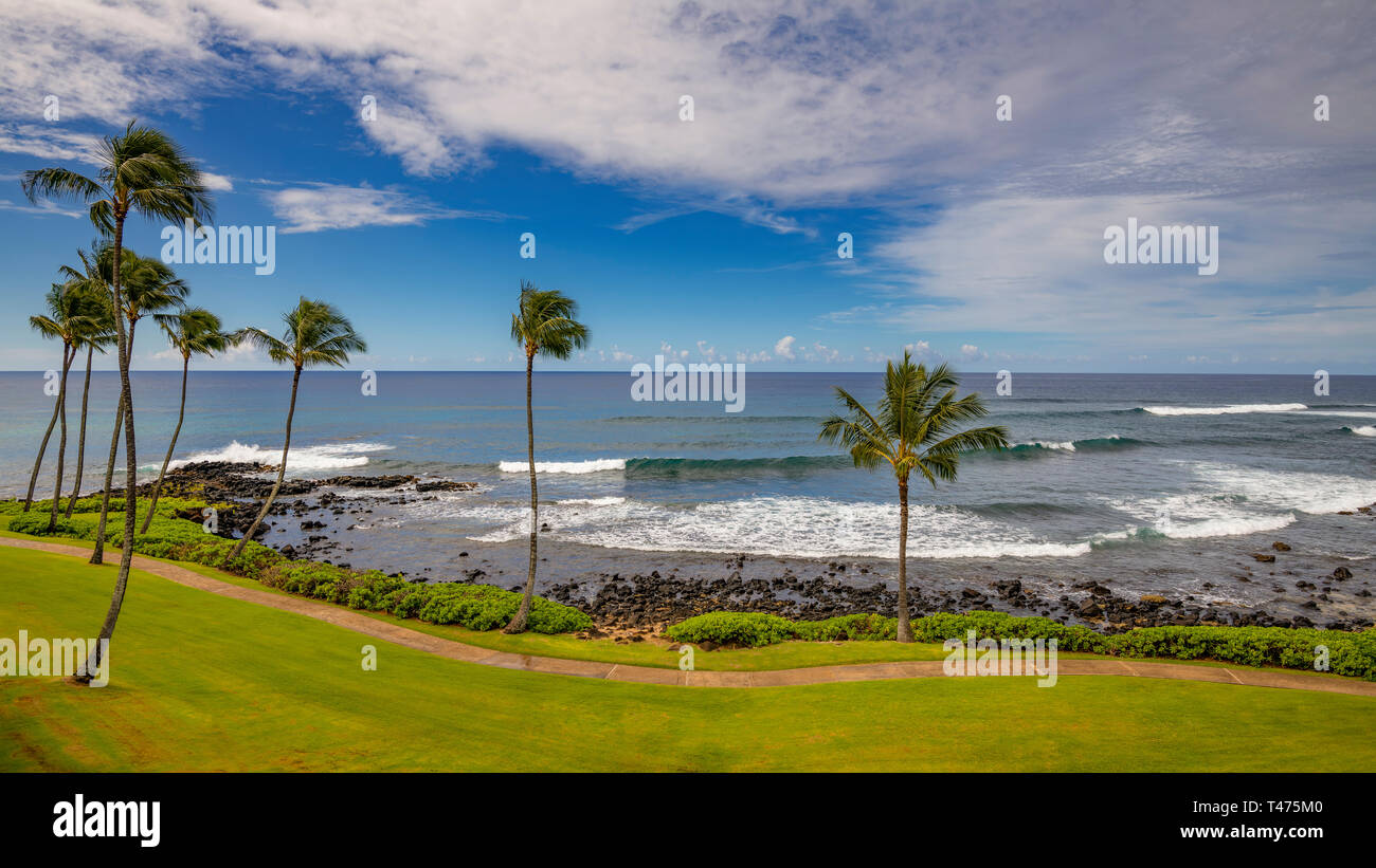 Kauai costa, Hawaii. Foto Stock
