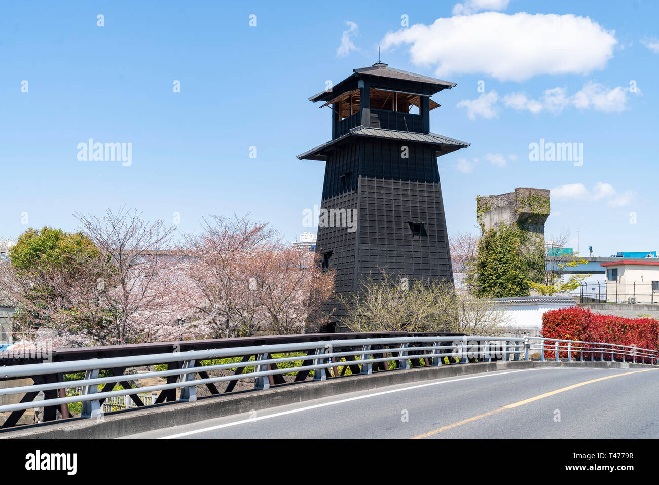 Fire guarda la torre, Shinkawa 1000 Sakura, Edogawa-Ku, Tokyo, Giappone Foto Stock