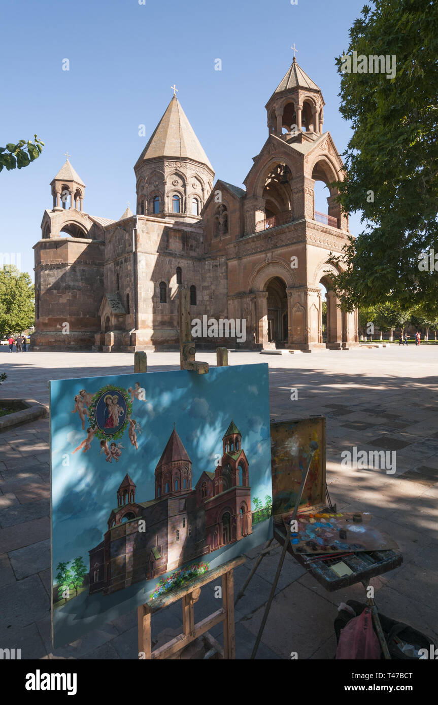 Armenia, Vagharshapat (Etchmiadzin), Etchmiadzin Santa Sede cattedrale, 301-303 d.c. costruita da Armenia il patrono san Gregorio l Illuminatore. Madre churc Foto Stock