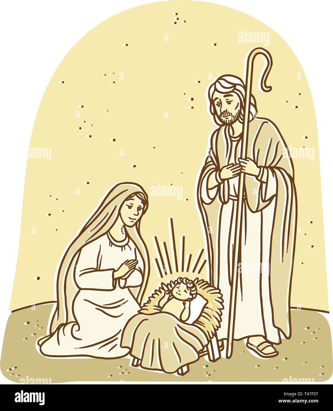 Vettore grafico illustrazione di Gesù giorno Foto Stock