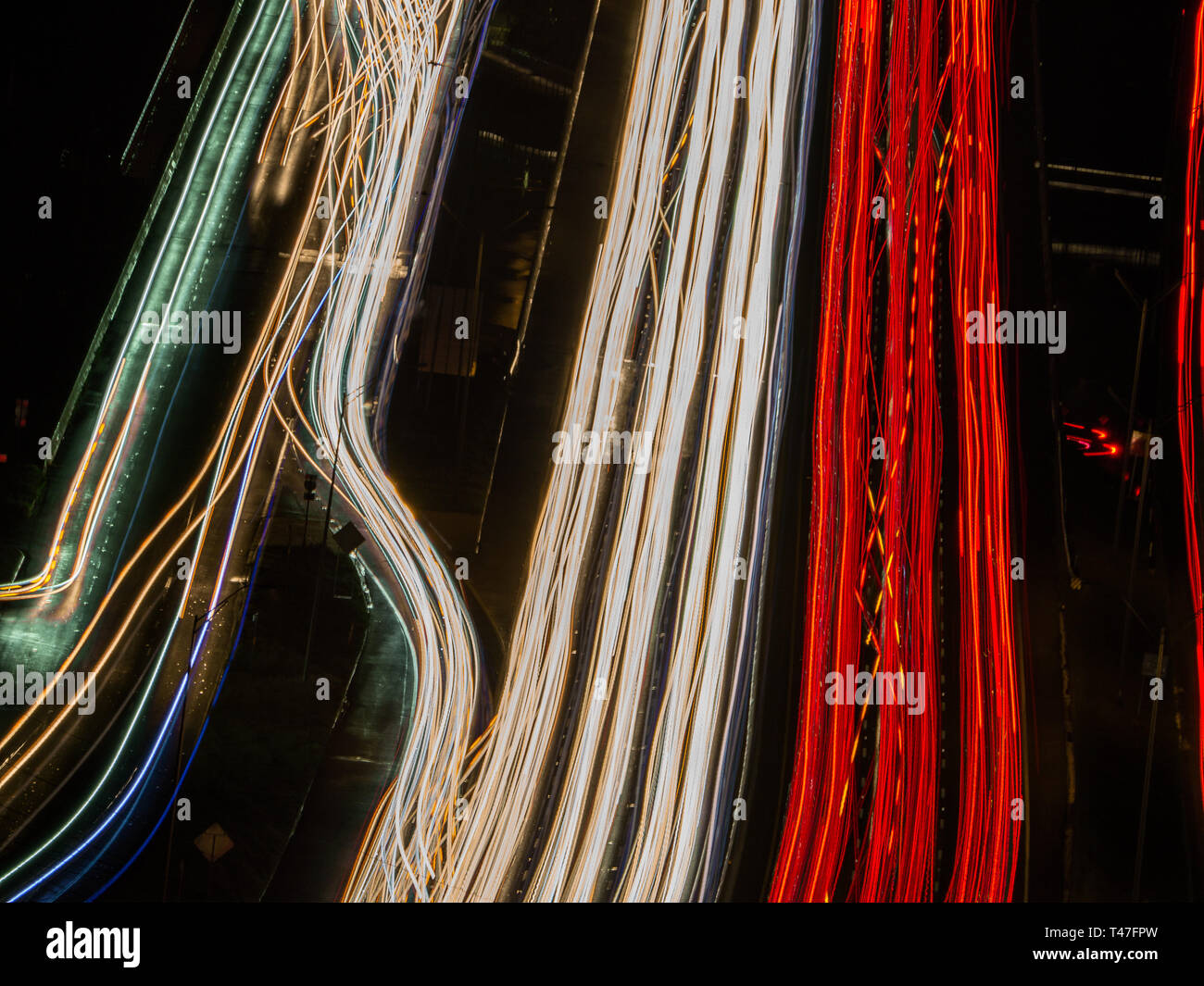 La congestione del traffico di Austin sull'Interstate 35 a Riverside Drive Foto Stock