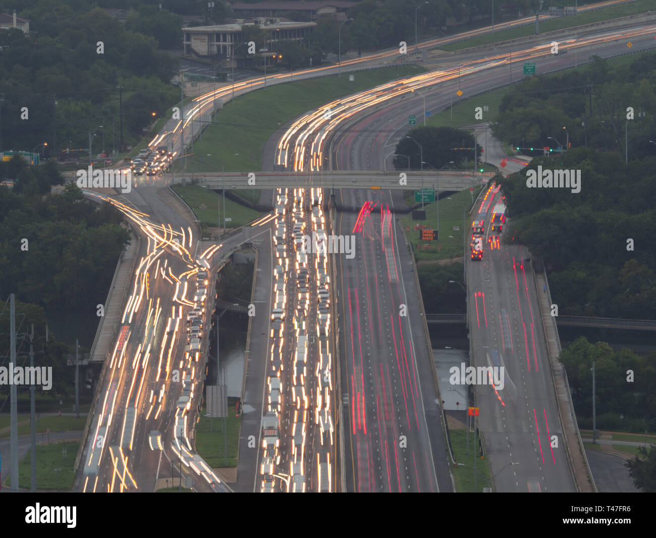 Ora di punta ad Austin, Texas Foto Stock