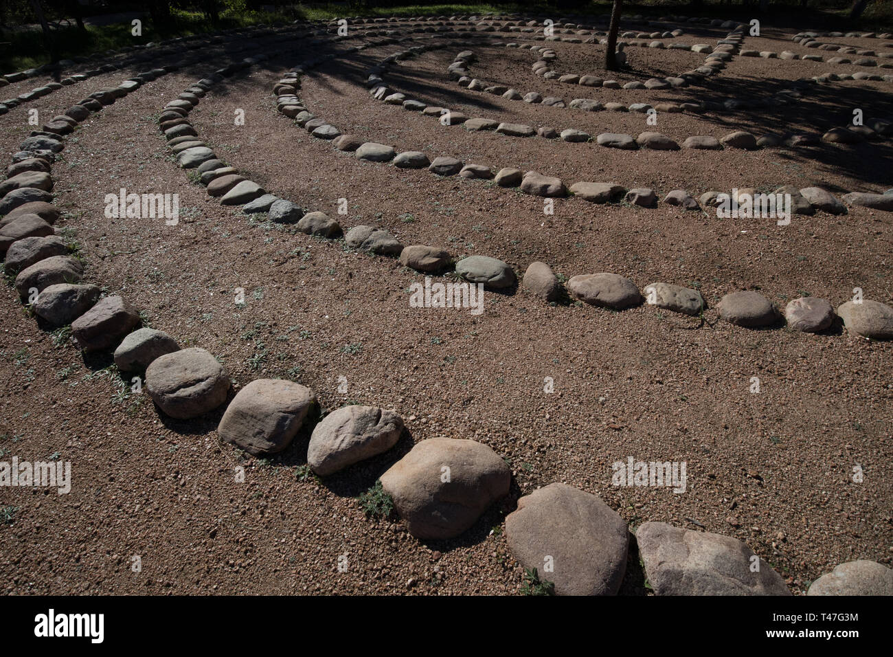 Giardino Zen di ispirazione giapponese ad Austin, Texas Foto Stock