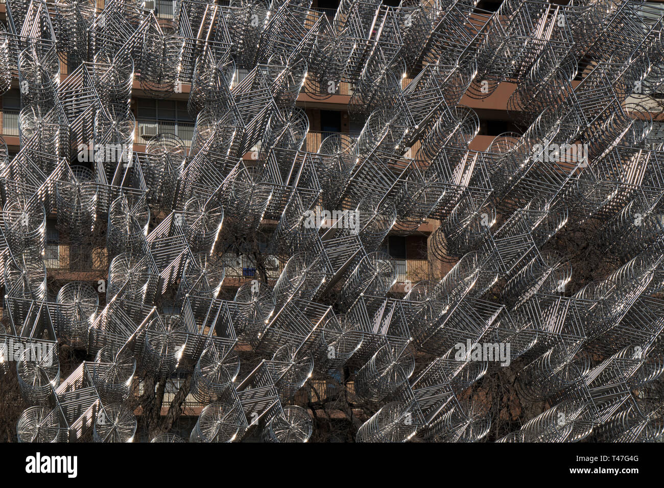 Ai Weiwei's "Bicicles Forever" ad Austin, Texas Foto Stock