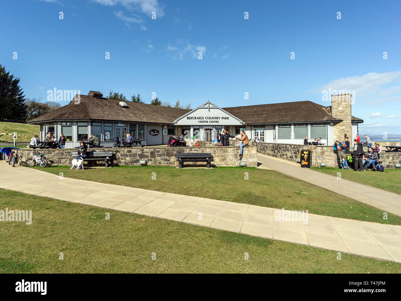 Beecraigs country park Visitor Center e cafe a Beecraigs vicino a Linlithgow West Lothian Scotland Regno Unito Foto Stock