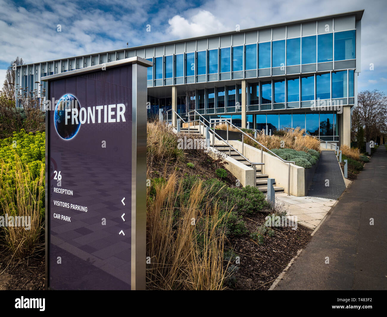 Frontier Developments PLC - Frontier Games HQ on the Cambridge Science Park - Frontier è uno sviluppatore di videogiochi con sede a Cambridge. Foto Stock