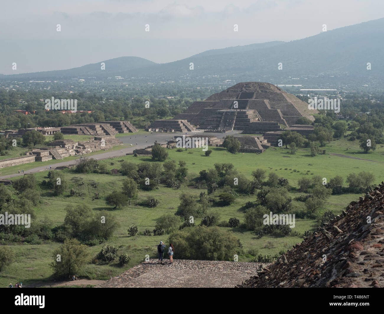 Sito dell'antica città di Teotihuacán, vicino all'odierna Città del Messico Foto Stock
