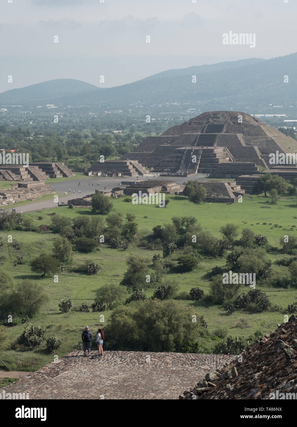 Sito dell'antica città di Teotihuacán, vicino all'odierna Città del Messico Foto Stock