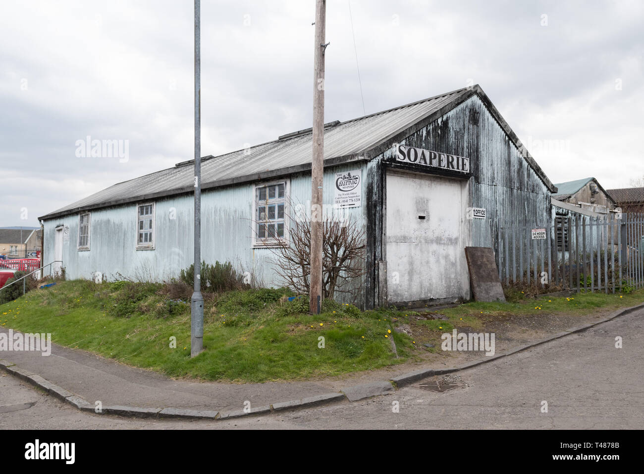 Il Caurnie Soaperie - i mondi più vecchio processo a freddo soapmaker - Kirkintilloch, Scotland, Regno Unito Foto Stock