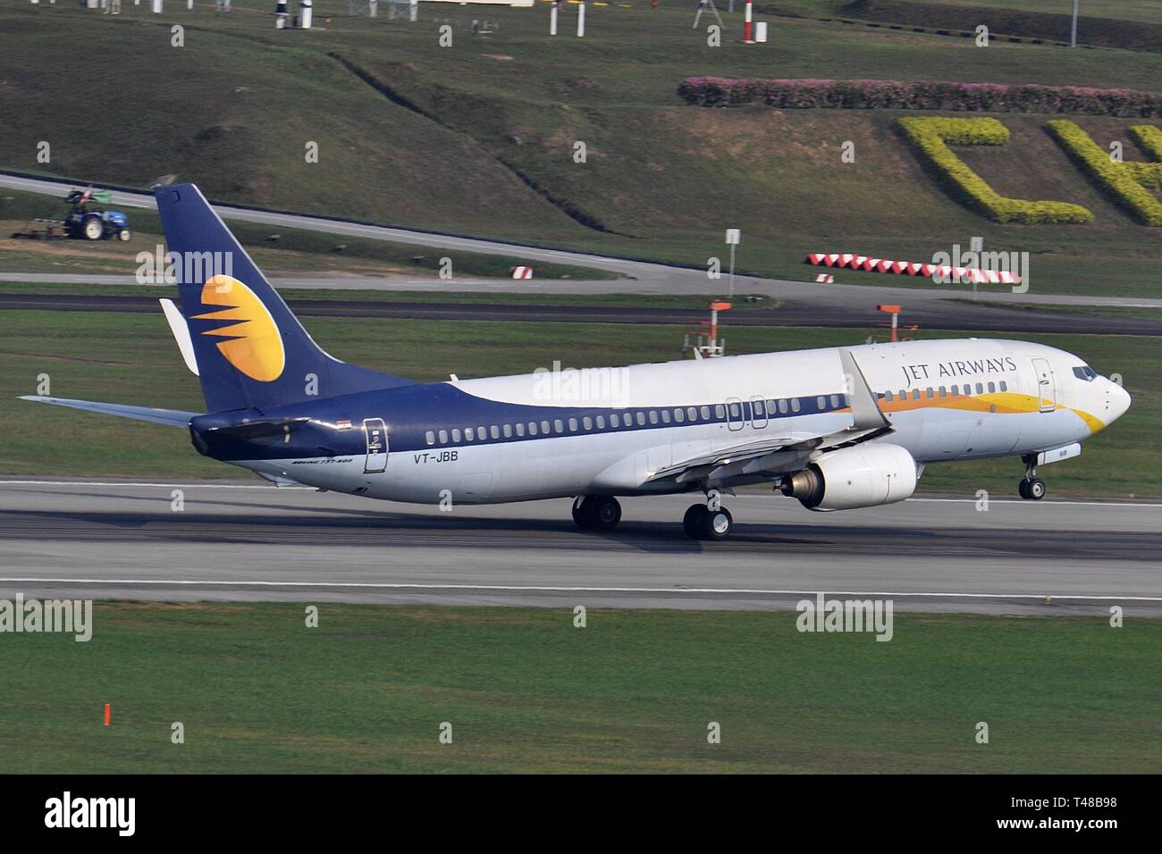 BOEING 737-800(W) AEROMOBILE DELL INDIA DEL JET AIRWAYS Foto Stock