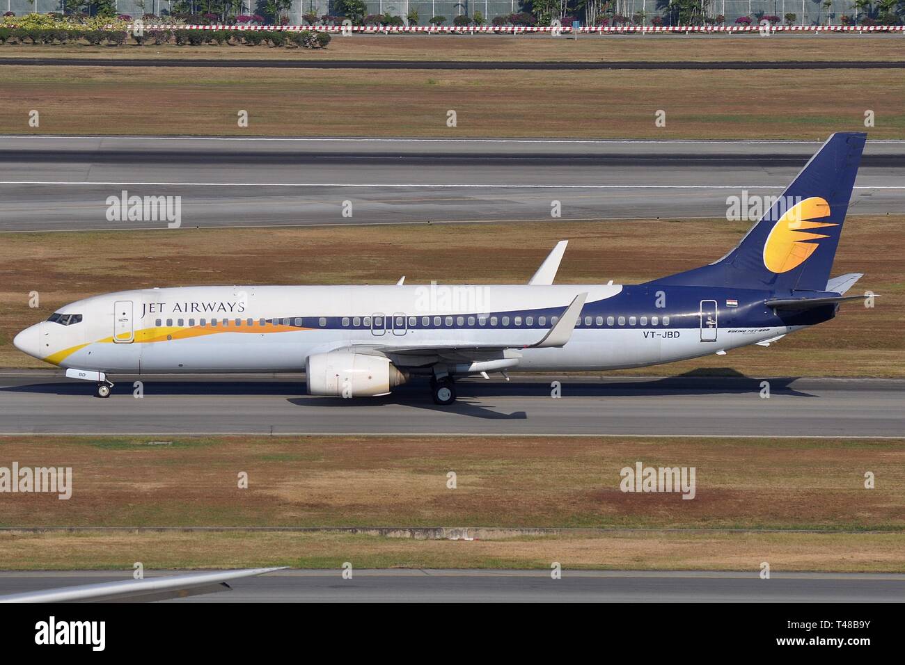 BOEING 737-800(W) AEROMOBILE DELL INDIA DEL JET AIRWAYS Foto Stock