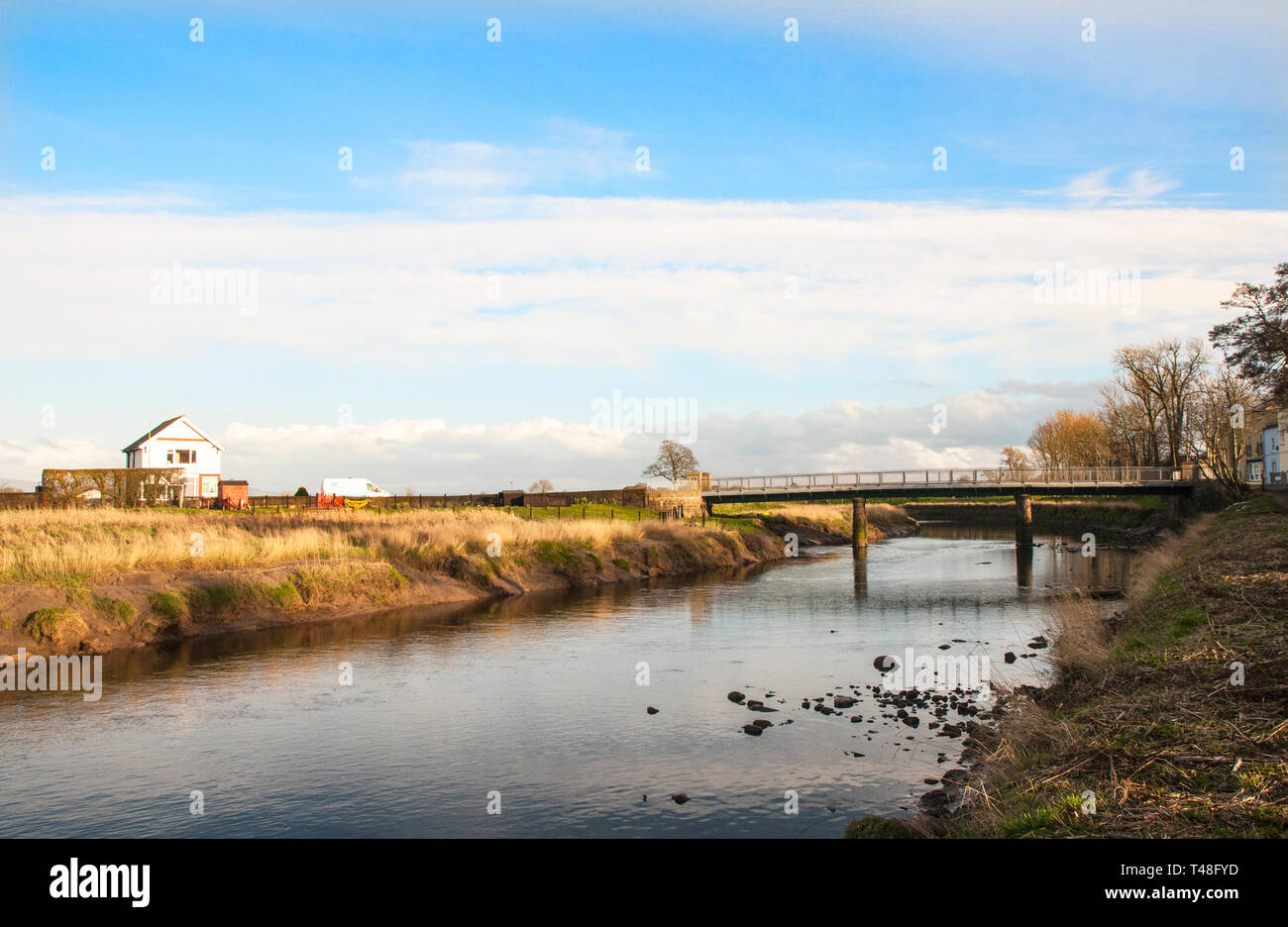 Cartford ponte a pedaggio e casello poco Eccleston con Larbreck che attraversa il fiume Wyre e collega con Salisbury Lancashire England Regno Unito Foto Stock