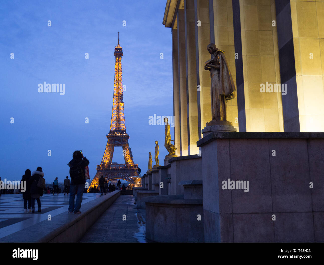 Vista della Torre Eiffel fromTrocadero Foto Stock