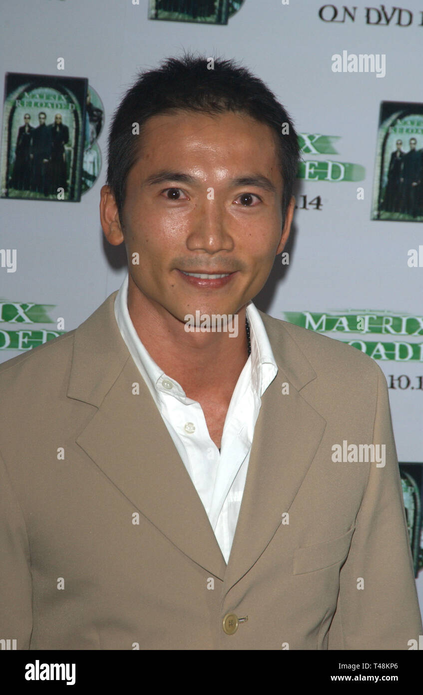 LOS ANGELES, CA. Ottobre 08, 2003: Collin Chou (aka cantare Ngai) al Launch Party a Los Angeles, per il rilascio del DVD di Matrix Reloaded. Foto Stock