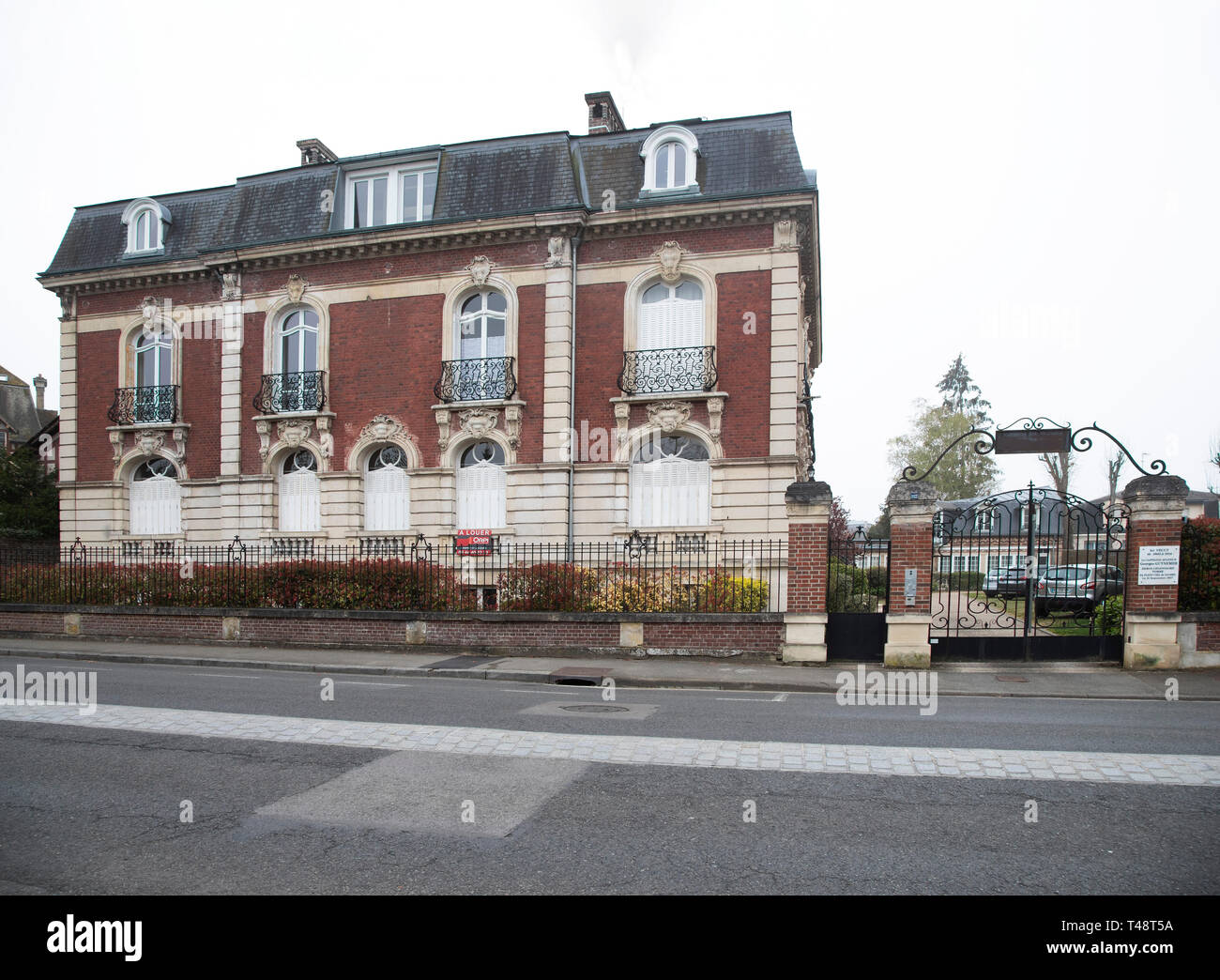 La casa di Compiegne dove George Guynemer il francese flying ace della Grande Guerra è stato portato fino Foto Stock
