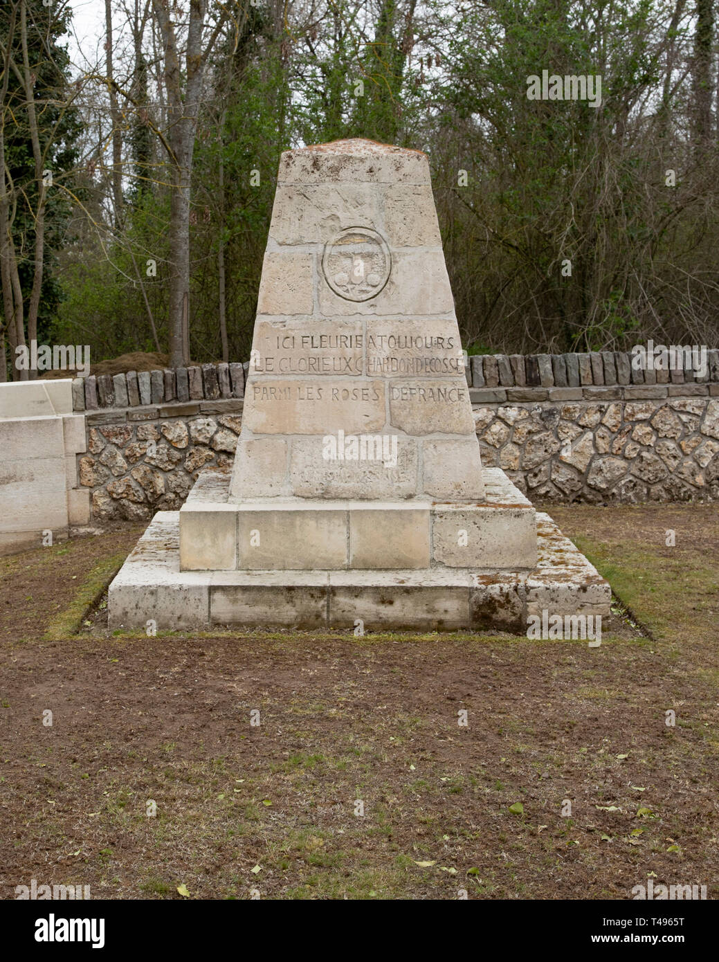Memorial al XV (scozzese) Divisione in Buzancy cimitero CWGC FRANCIA Foto Stock