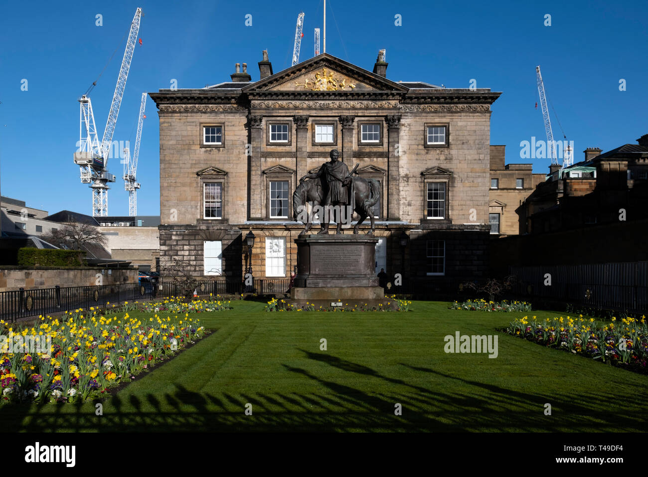 The Royal Bank of Scotland headquarters building di Edimburgo, in Scozia, Regno Unito, Europa Foto Stock