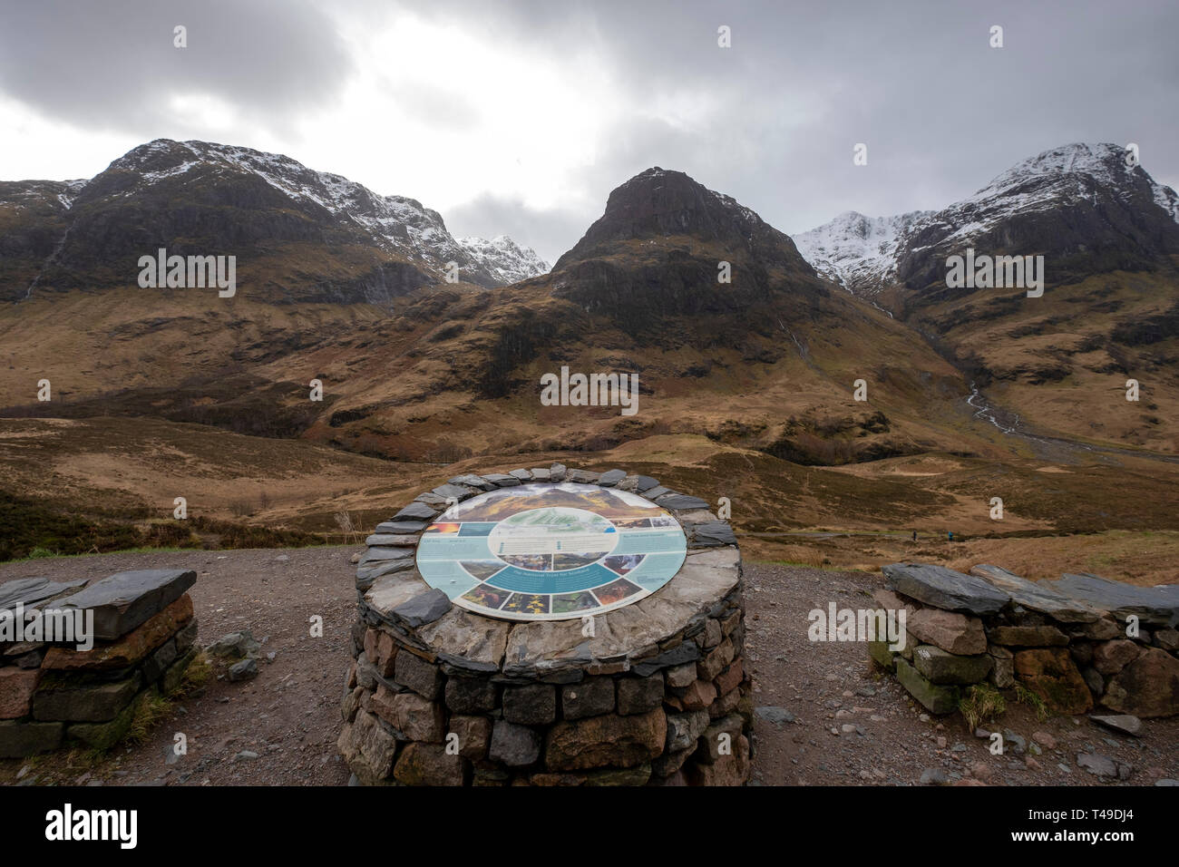 Le tre sorelle a Glencoe nelle Highlands scozzesi, Scotland, Regno Unito, Europa Foto Stock