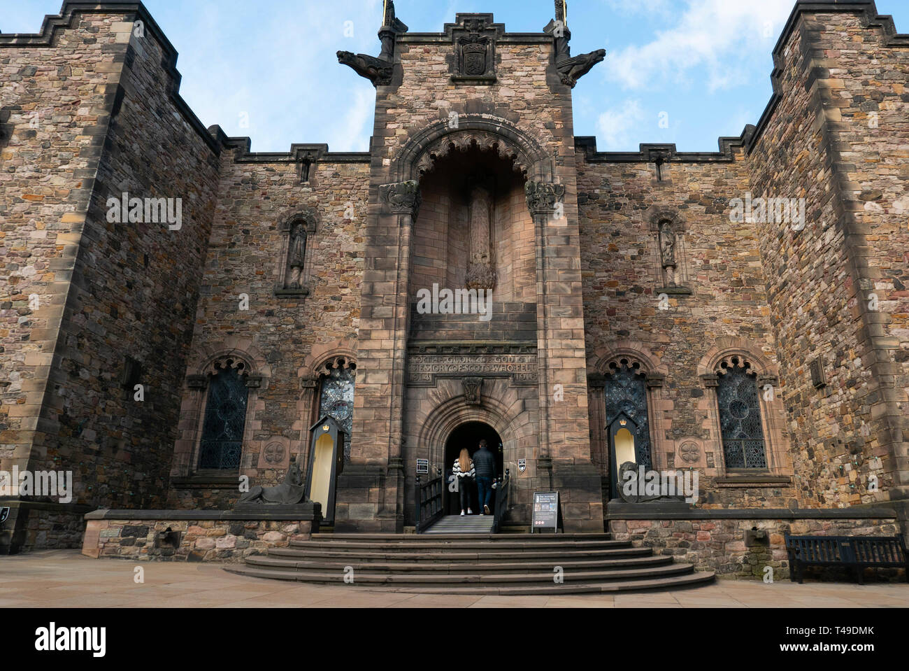 Scottish National War Memorial presso il castello di Edimburgo, Scozia, Regno Unito, Europa Foto Stock