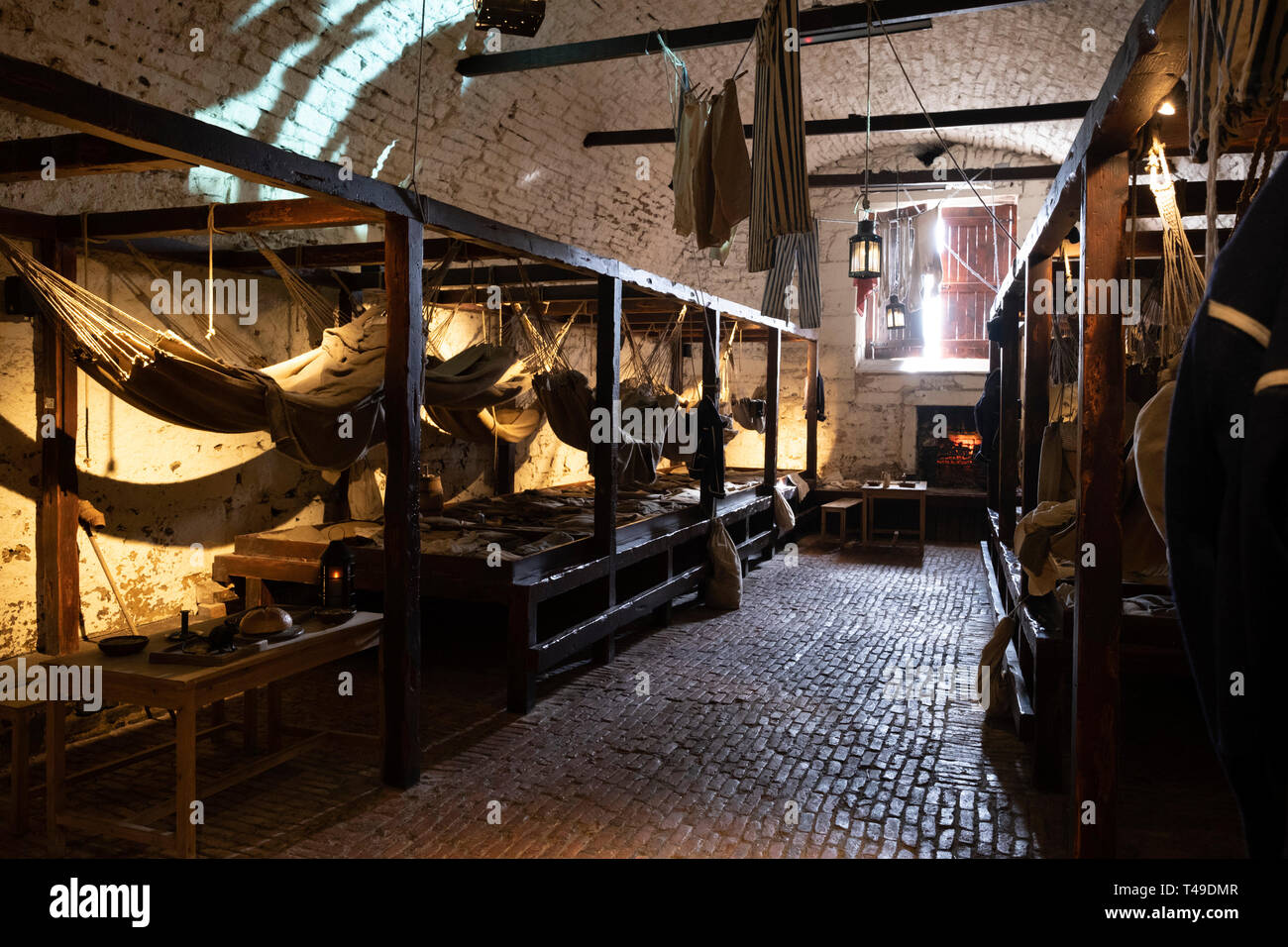 Il Castello di Edimburgo il carcere, Edimburgo, Scozia, Regno Unito, Europa Foto Stock