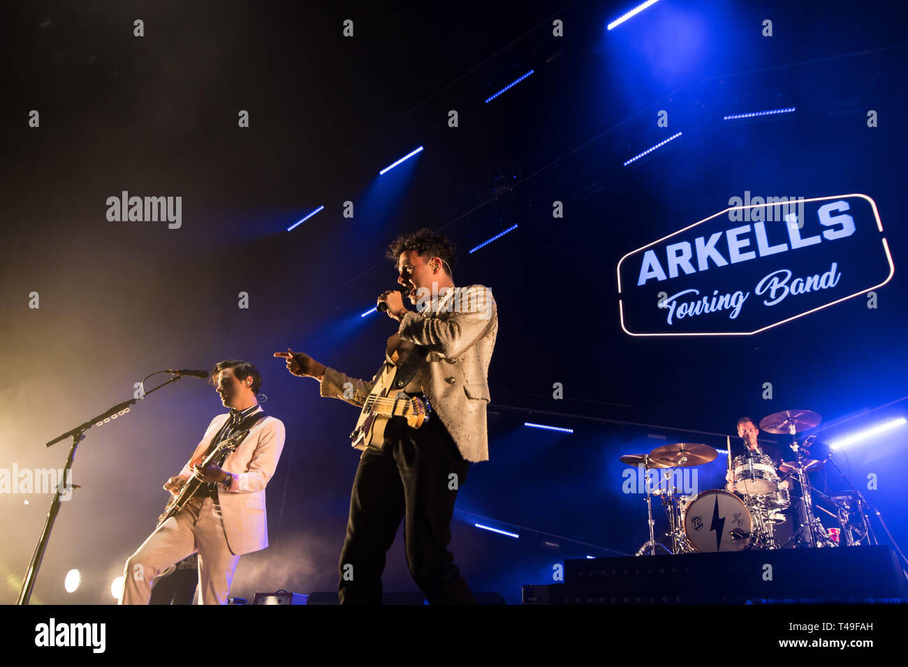 Canadian rock band Arkells effettuando al Pacific Coliseum di Vancouver, BC il 2 febbraio, 2019 Foto Stock