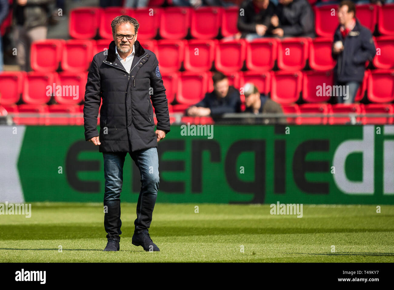 Eindhoven, Paesi Bassi. Xiv Apr, 2019. De Graafschap, 14-04-2019, calcio Eredivisie olandese Stagione 2018 - 2019, Philips Stadium, de Graafschap allenatore Henk de Jong Credito: Pro scatti/Alamy Live News Foto Stock