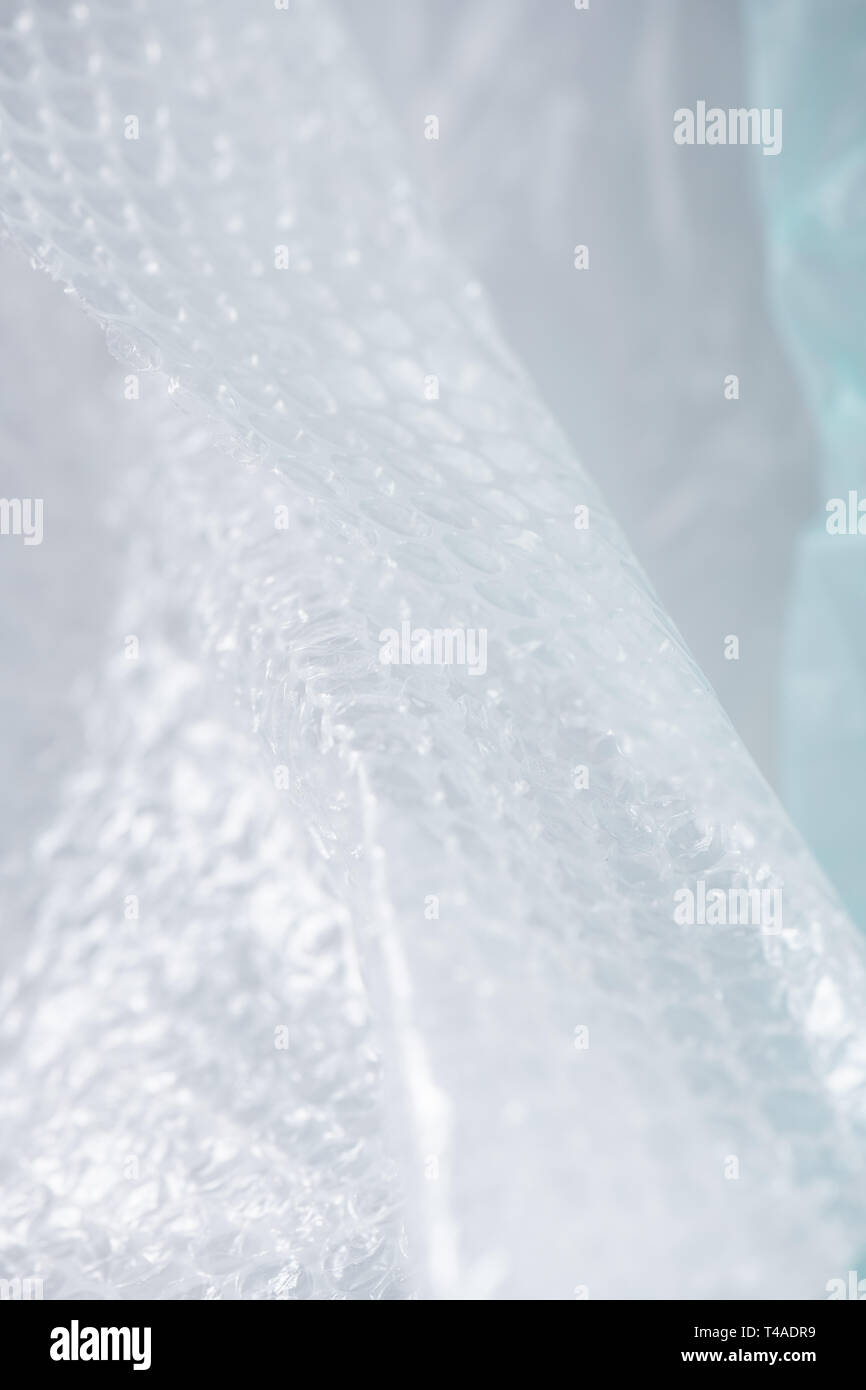 Un lungo pezzo di materiale plastico con speciale brufoli Foto Stock