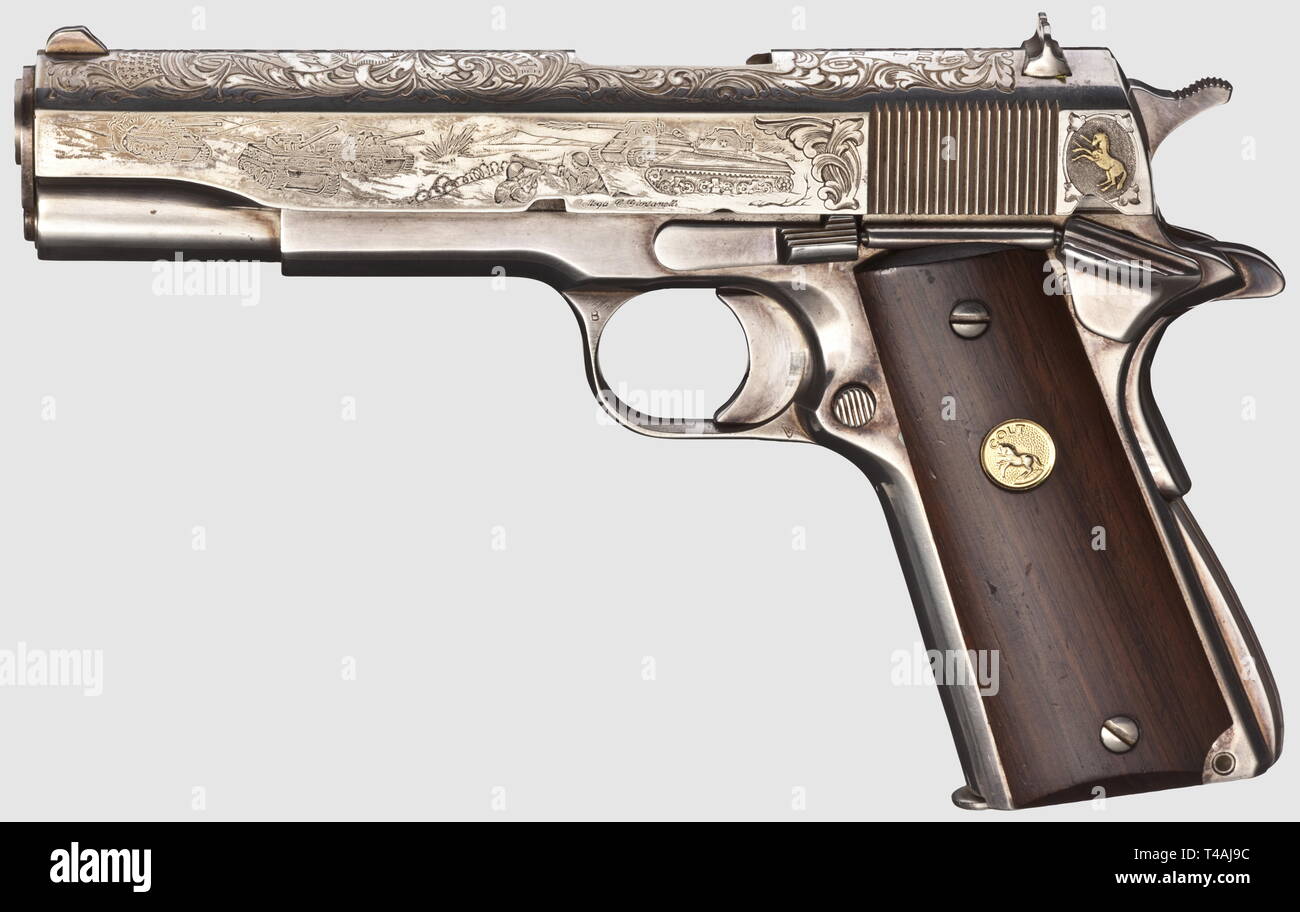 Piccole armi, pistole, modello Colt 1911, calibro .45, Editorial-Use-solo Foto Stock