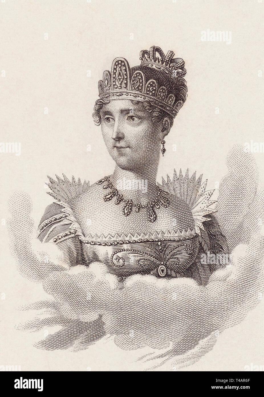 Imperatrice Joséphine, nato Marie Josèphe Rose Tascher de La Pagerie, 1763-1814. Prima moglie di Napoleone, e pertanto la prima Imperatrice del francese. Foto Stock