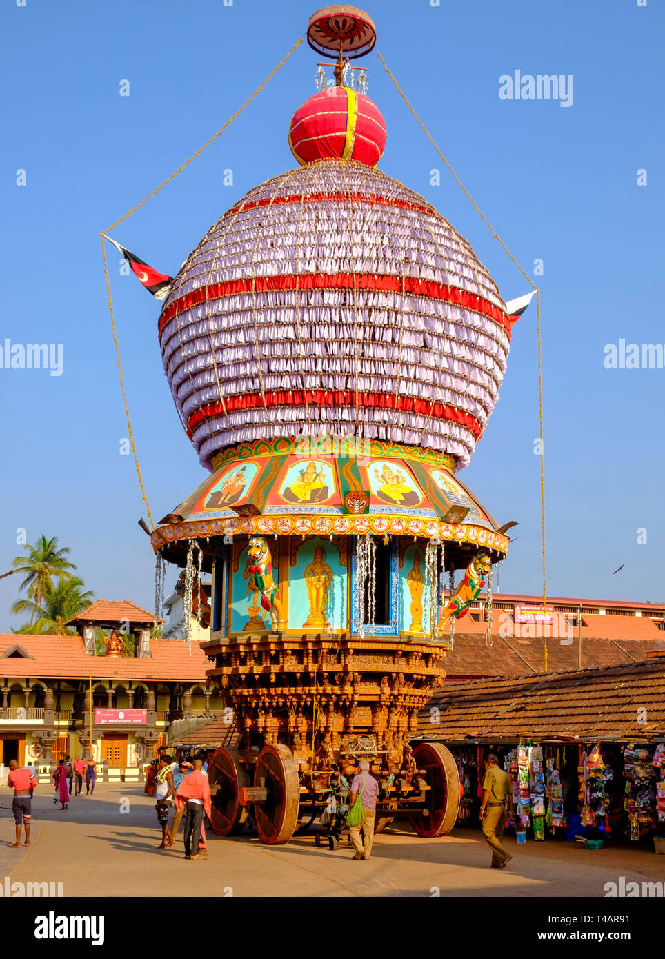 Grande Carro,Krishna Temeple,Udupi,Karnataka, India Foto Stock