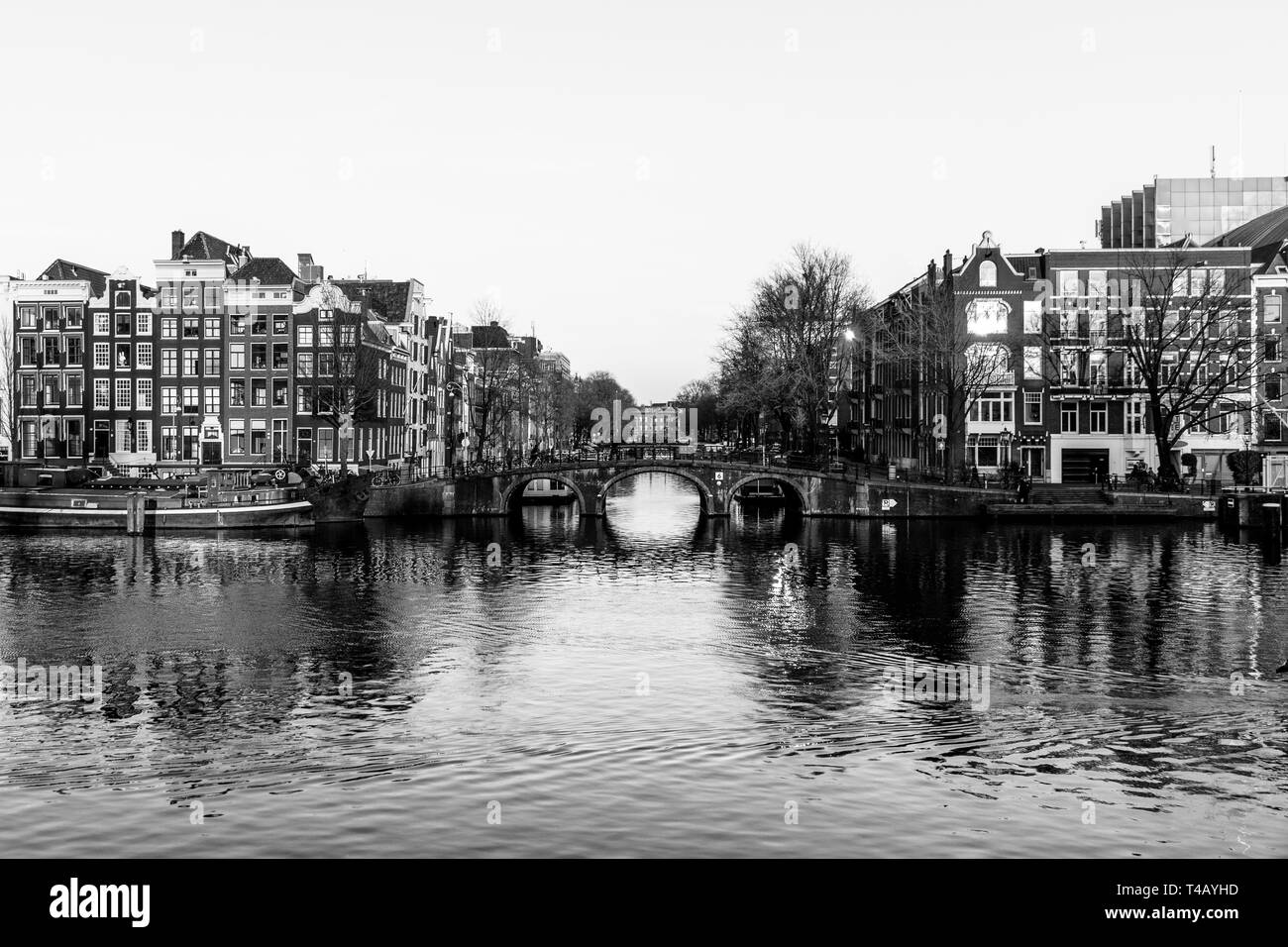 Canali di Amsterdam Foto Stock
