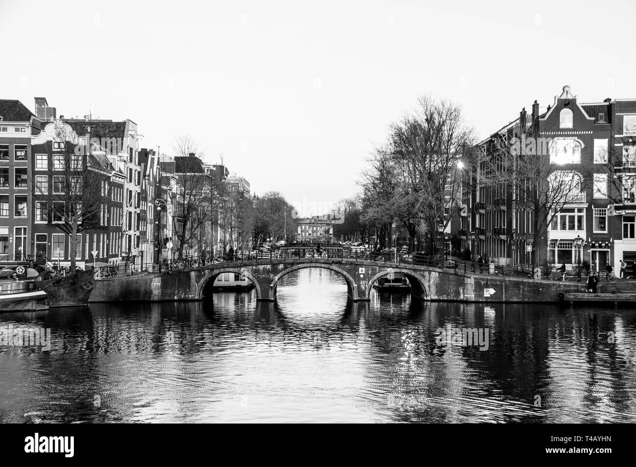 Canali di Amsterdam Foto Stock