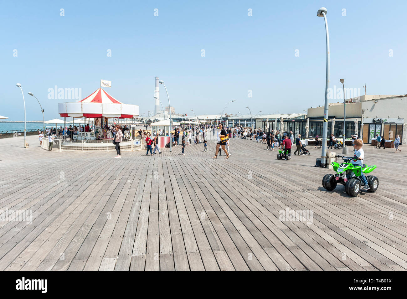 Israele, Tel Aviv - 13 Aprile 2019: Namal Tel Aviv port Foto Stock